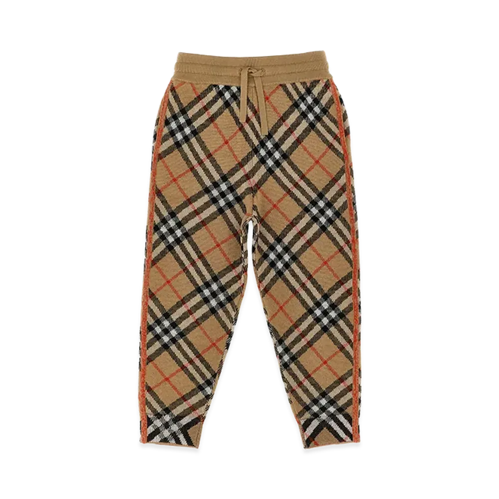 Burberry Kids Gerard Bias Joggers "Beige"