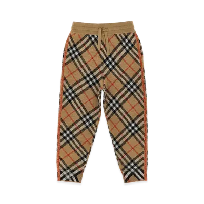 Burberry Kids Gerard Bias Joggers "Beige"