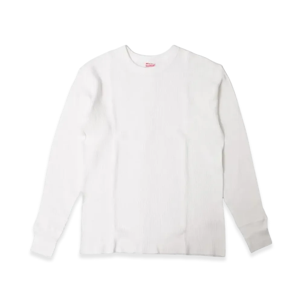 Healthknit Thermal King Crew Neck Long Sleeve T-Shirt "Off White"