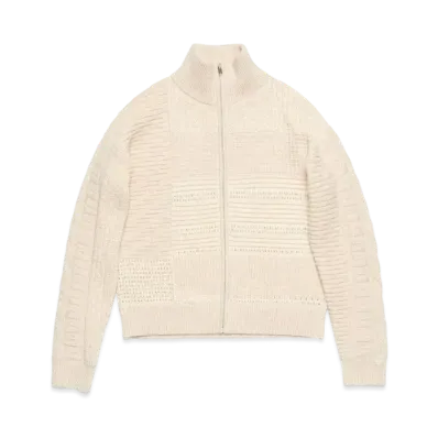 Acne Studios Patchwork Knit Cardigan "Oatmeal Melange"
