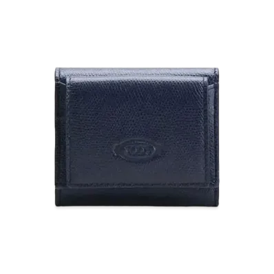 TOD'S Wallet In Leather "Blue/Yellow"