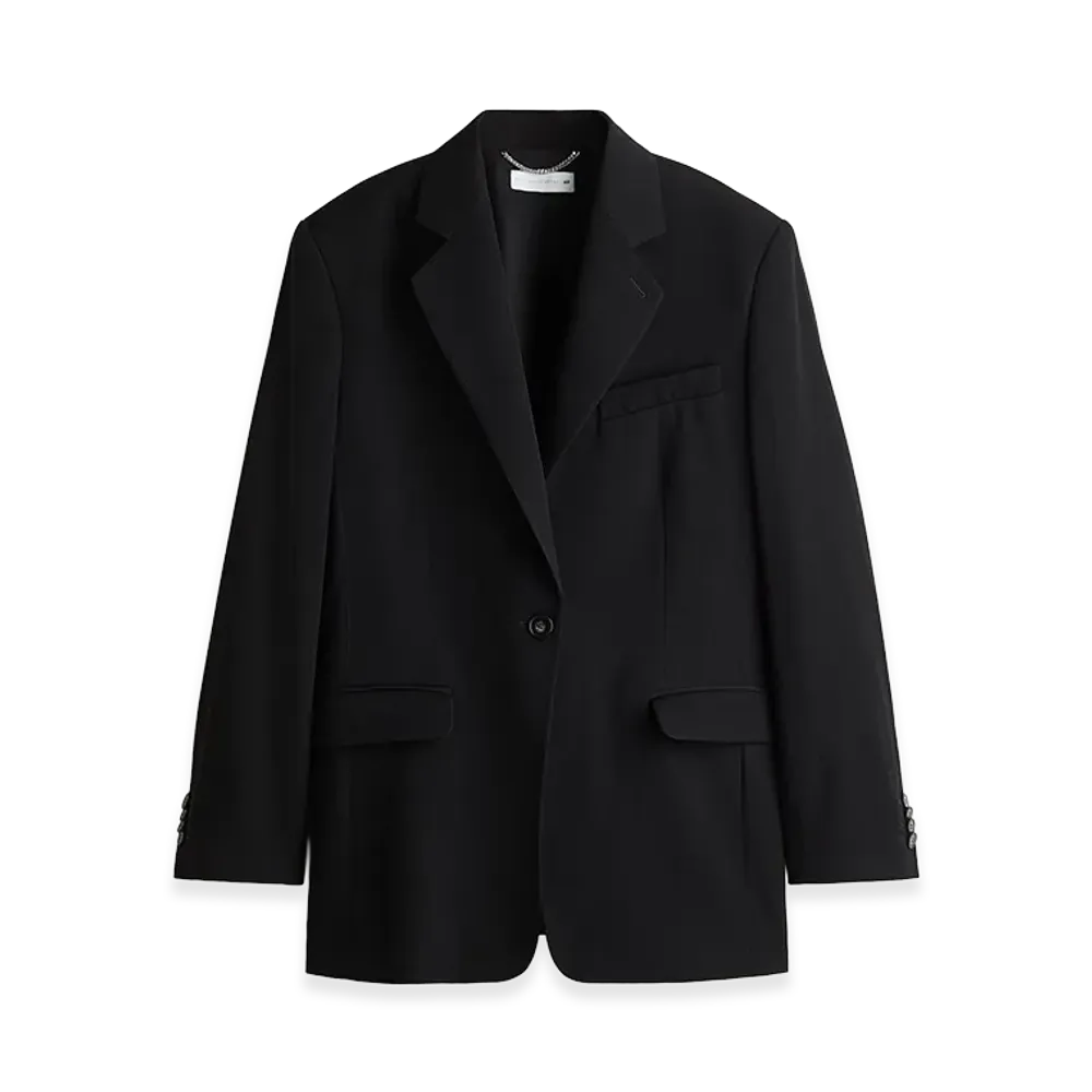 H&M x Stella McCartney Women's Single-Breasted Wool Blazer "Black"