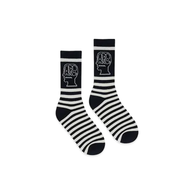 A.P.C. x Brain Dead Striped Socks "Navy"