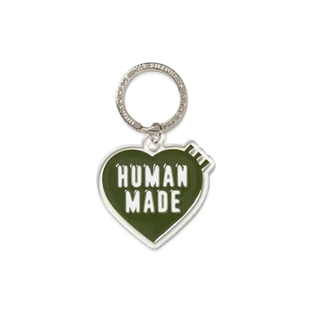 HUMAN MADE Heart Keyring "Olive Drab"