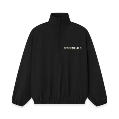 FEAR OF GOD ESSENTIALS Nylon NBA 1/2 Zip Track Jacket "Black"