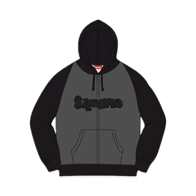 Supreme Gonz Applique Zip Up Hooded Sweatshirt "Black"