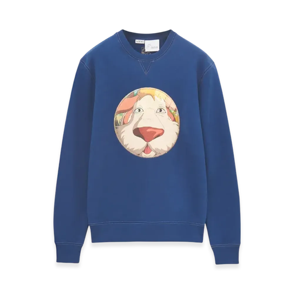LOEWE x Howl's Moving Castle Heen Sweatshirt in Cotton "Indigo Blue"