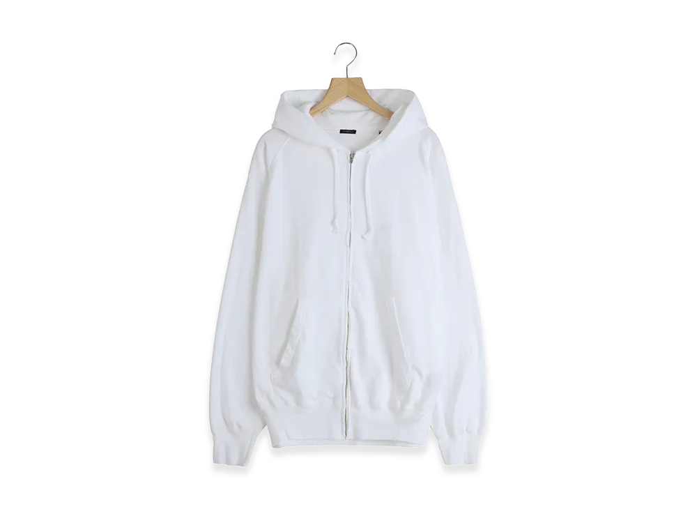 COMOLI LW Cotton French Terry Zip Parka "White"