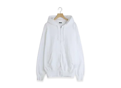 COMOLI LW Cotton French Terry Zip Parka "White"