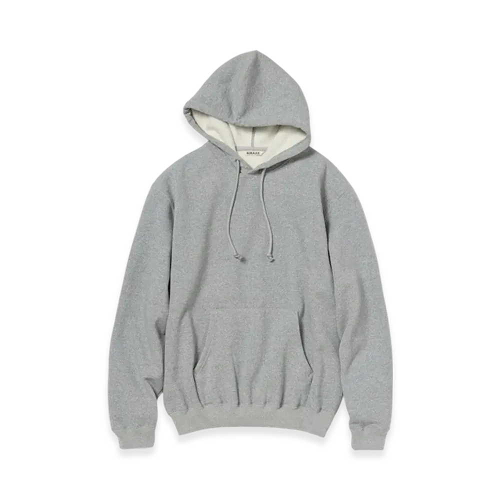 AURALEE Smooth Soft BD Sweat P/O Parka "Top Gray"