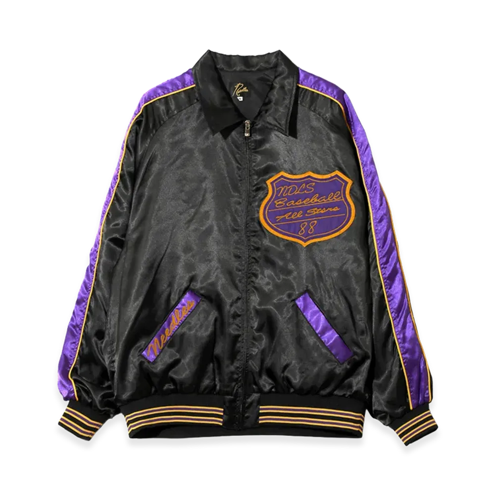 NEEDLES Stadium Jacket - Poly Sateen "Black"