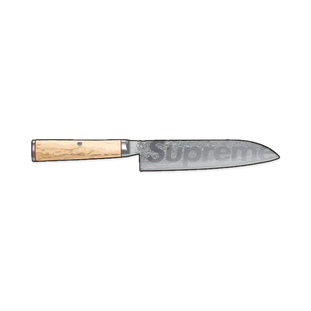 Supreme x Miyabi Birchwood Santoku 7" Knife "Silver"