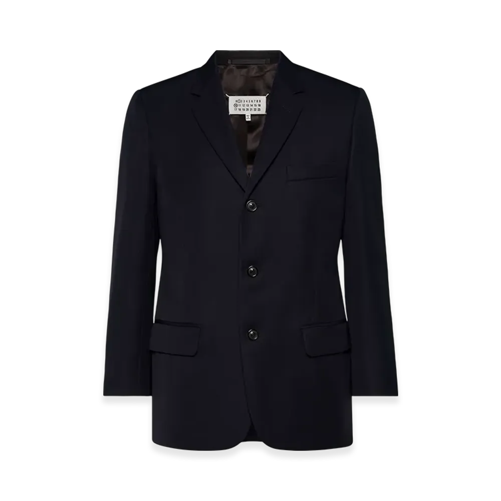 Maison Margiela Men's British Mohair Suit Jacket "Navy"