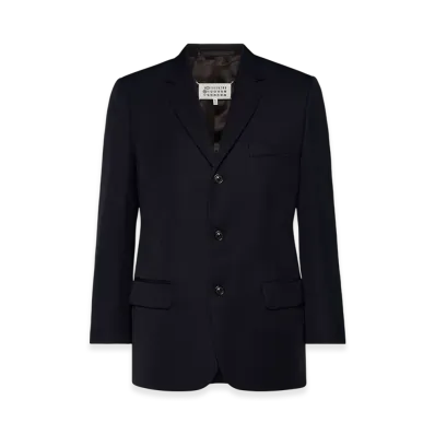 Maison Margiela Men's British Mohair Suit Jacket "Navy"