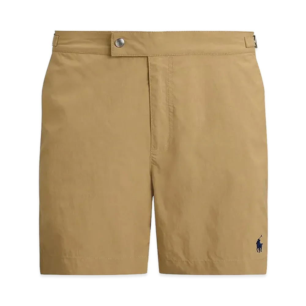 Polo Ralph Lauren Monaco 146 Cm Coffee Tan Nylon Swim Shorts "Brown"