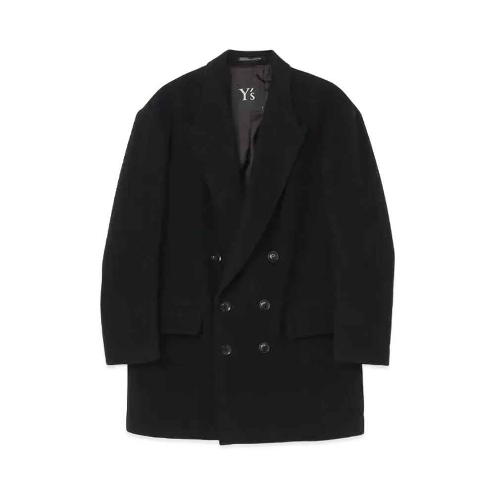 Yohji Yamamoto Y's WOOL MOSSER PEAK LAPEL JACKET "Black"
