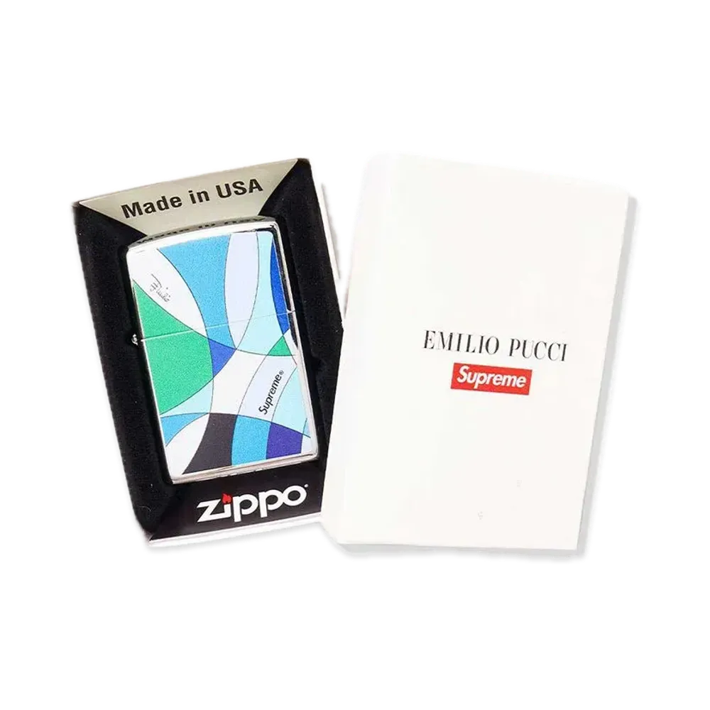 Supreme x Emilio Pucci Zippo "Blue"