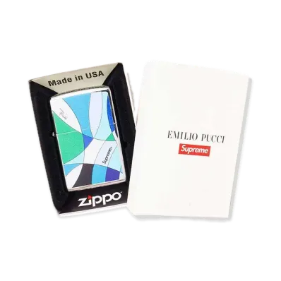 Supreme x Emilio Pucci Zippo "Blue"