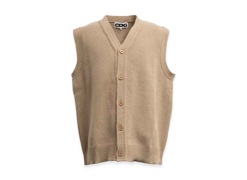 COMME des GARCONS CDG Oversized Cardigan Vest "Beige"