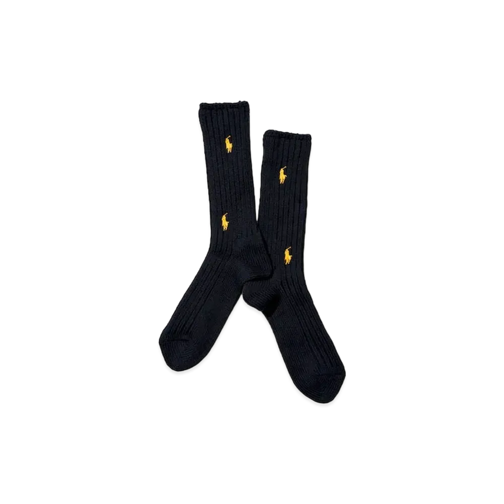 Polo Ralph Lauren x BEAMS Navy And Gold Logo Collection Socks "Navy"