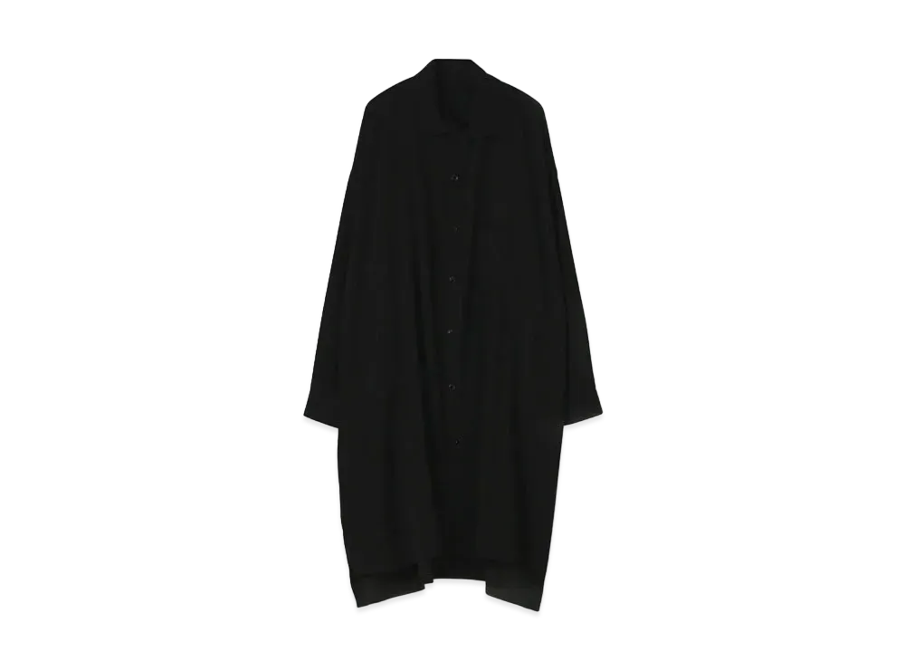 Yohji Yamamoto Y's DECYNE PLUSH COLLAR LONG BLOUSE "Navy"