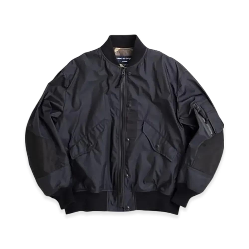COMME des GARCONS HOMME Nylon Taffeta Flight Jk "Black"