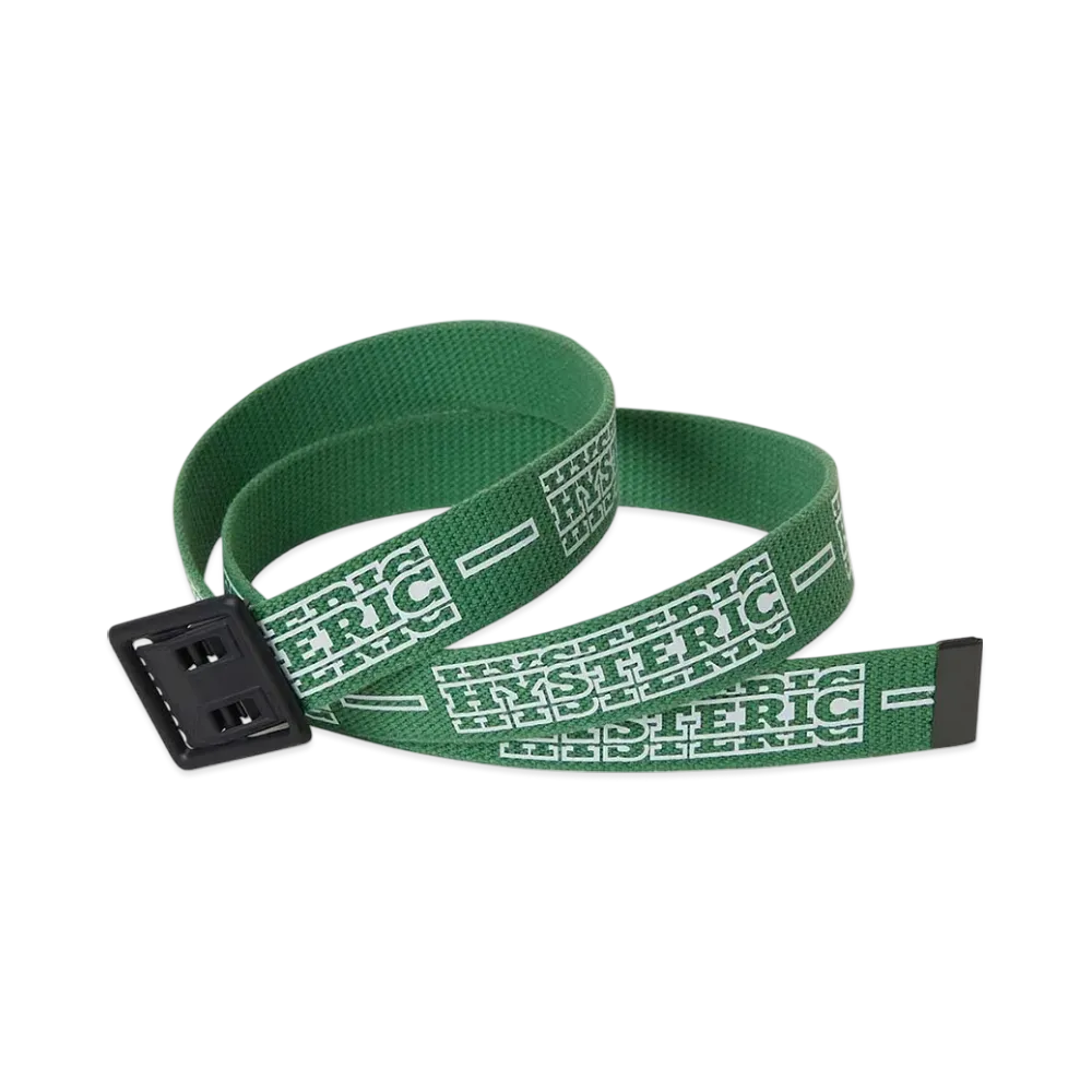 HYSTERIC GLAMOUR STRIPE LOGO Tape Belt "Green"