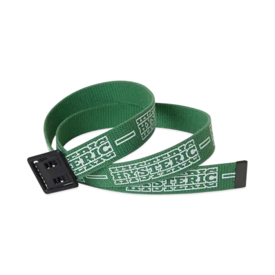 HYSTERIC GLAMOUR STRIPE LOGO Tape Belt "Green"