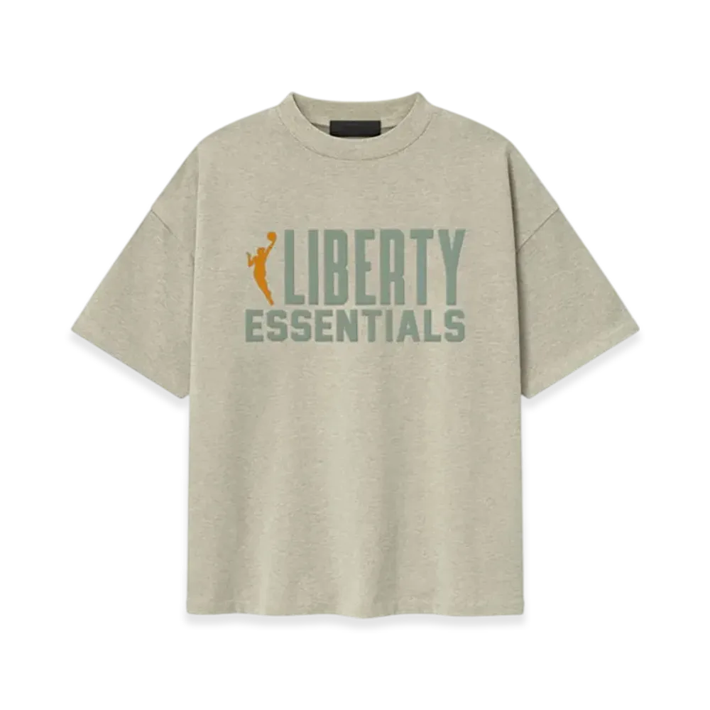FEAR OF GOD ESSENTIALS Liberty 90's Tee "Heather Stone"