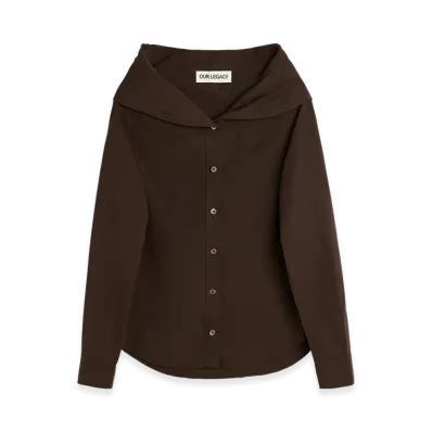 OUR LEGACY Women's Kaonashi Shirt "Hefty Brown Coarse Poplin"