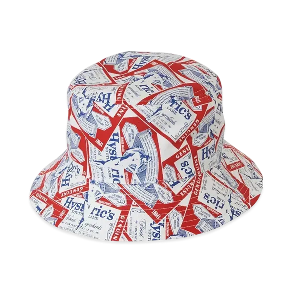 HYSTERIC GLAMOUR HG Label Pattern Bucket Hat "Red"