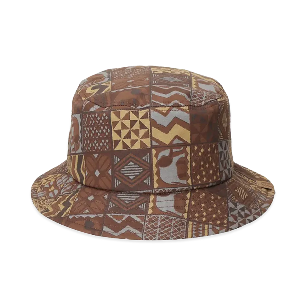 STARBUCKS STAND by BEAMS All-Over Print Bucket Hat "Brown"