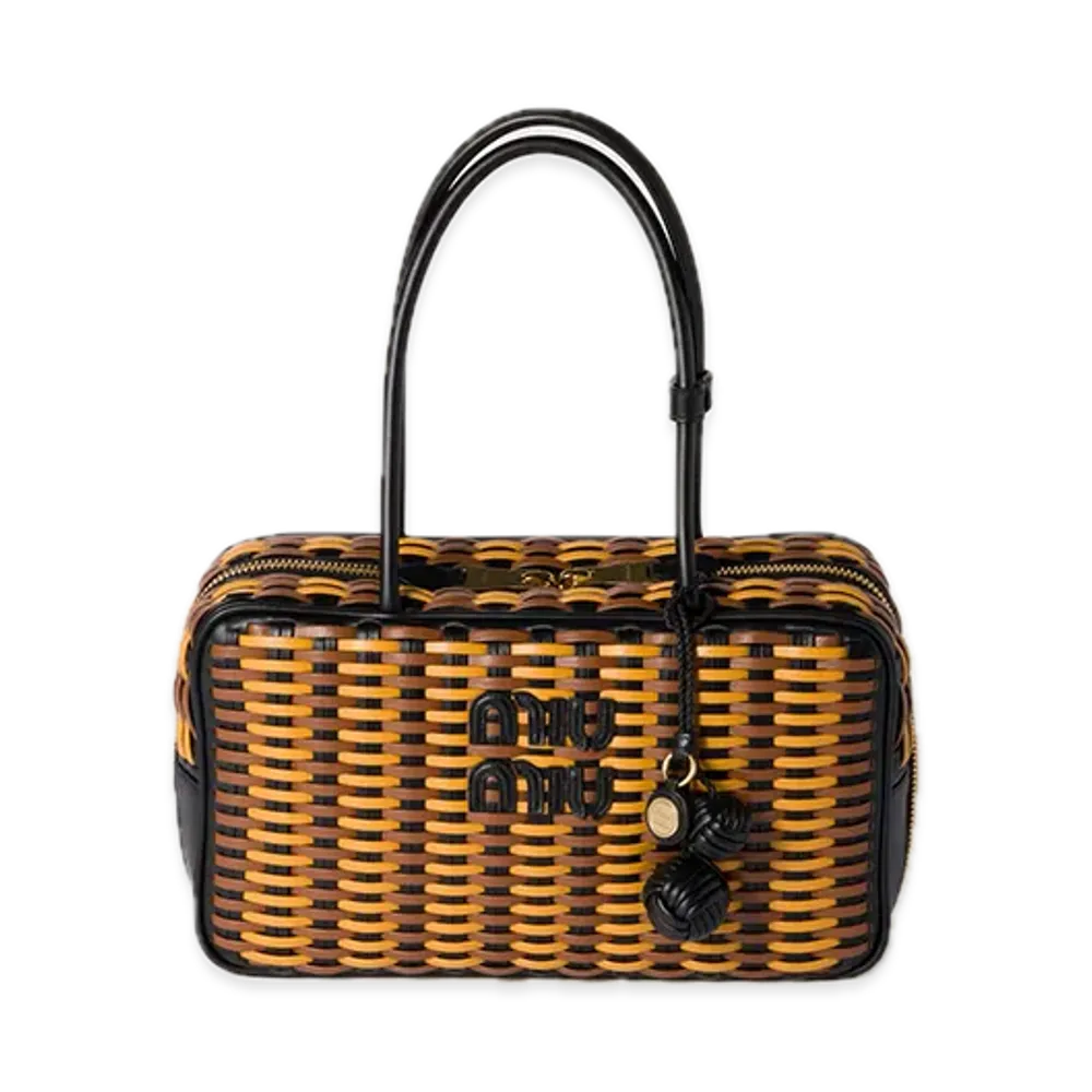 MIU MIU Bow Leather Bag "Mustard Yellow"