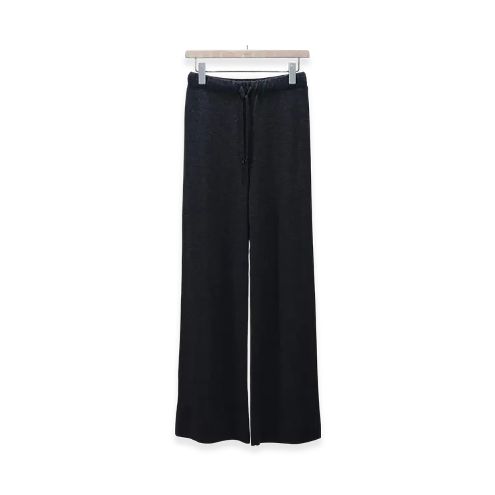 COMOLI Cashmere Silk Knit Pants SS25 "Chacoal"