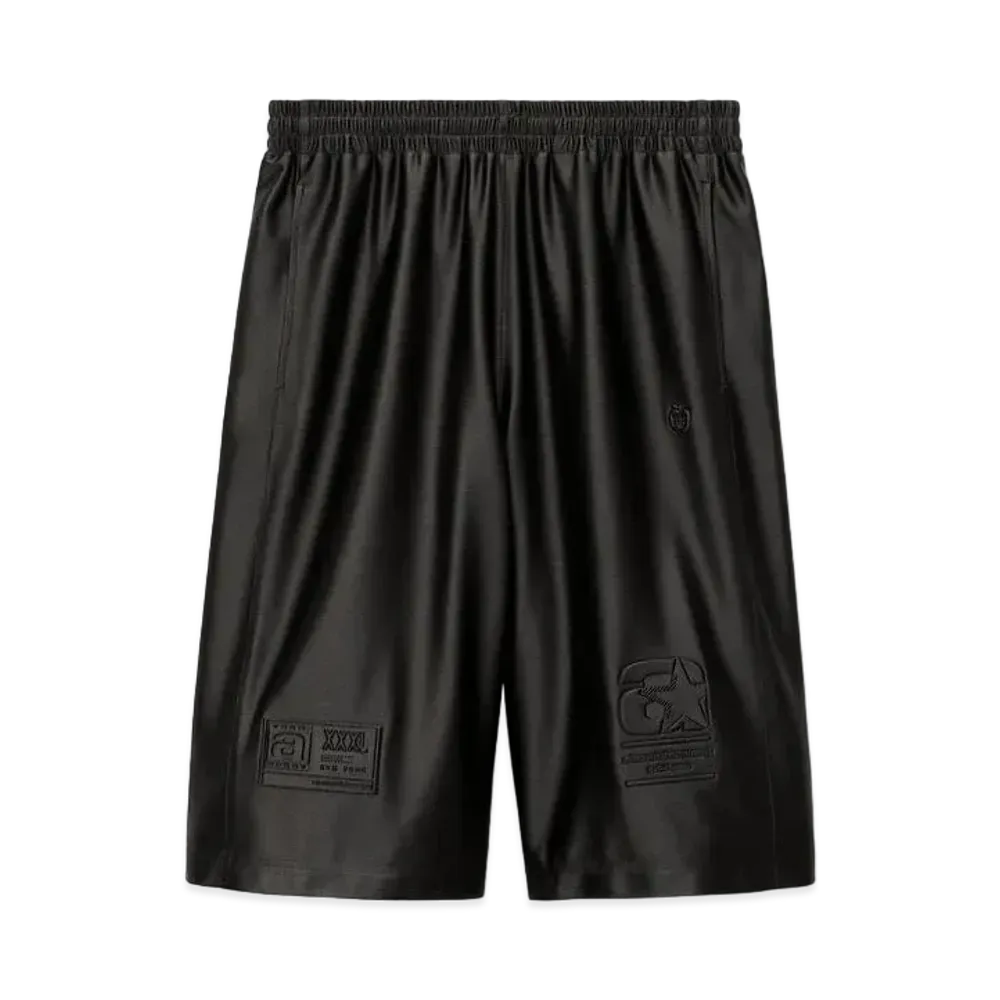 Alexander Wang Satin Faille Jersey Basketball Shorts "Black"