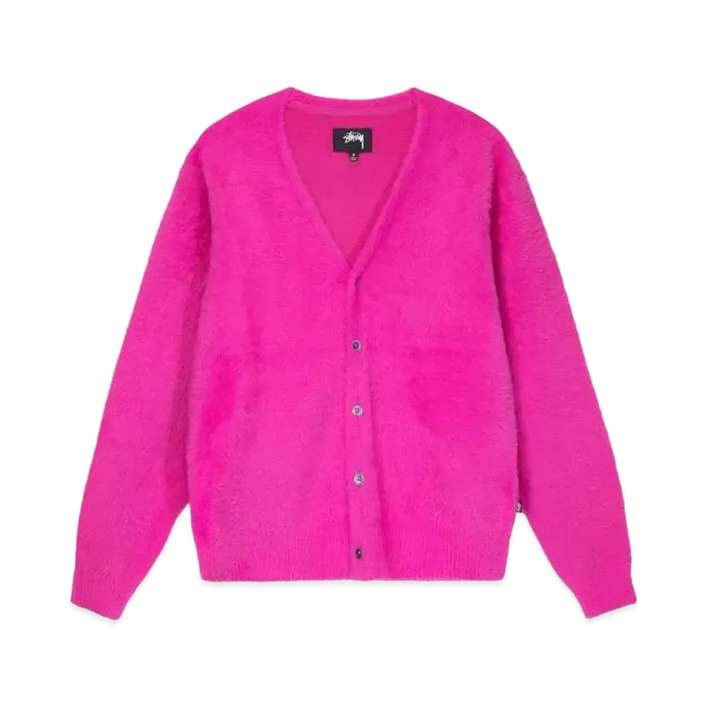 Stussy Shaggy Cardigan "Fucshia"