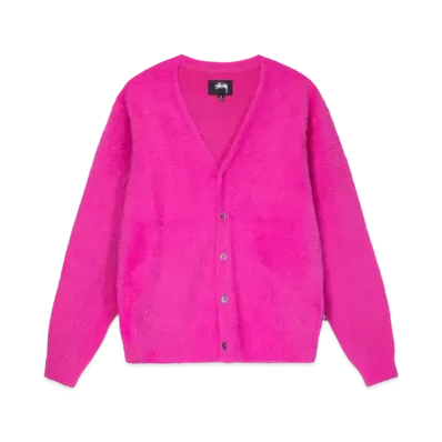 Stussy Shaggy Cardigan "Fucshia"