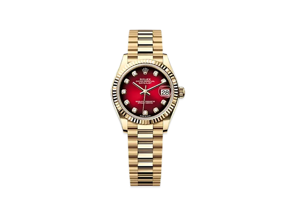 ROLEX Datejust 31mm Yellow Gold 278278 "Red Ombre"