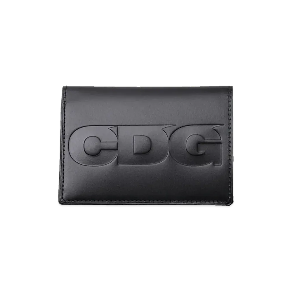 COMME des GARCONS CDG Wallet3 / Embossed Logo "Black"