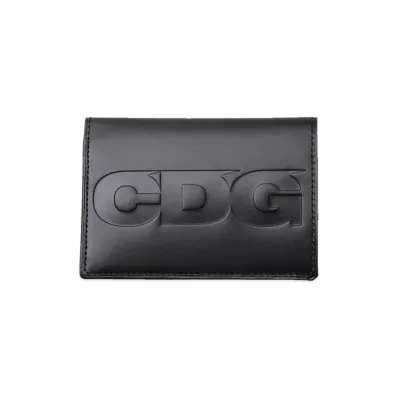 COMME des GARCONS CDG Wallet3 / Embossed Logo "Black"