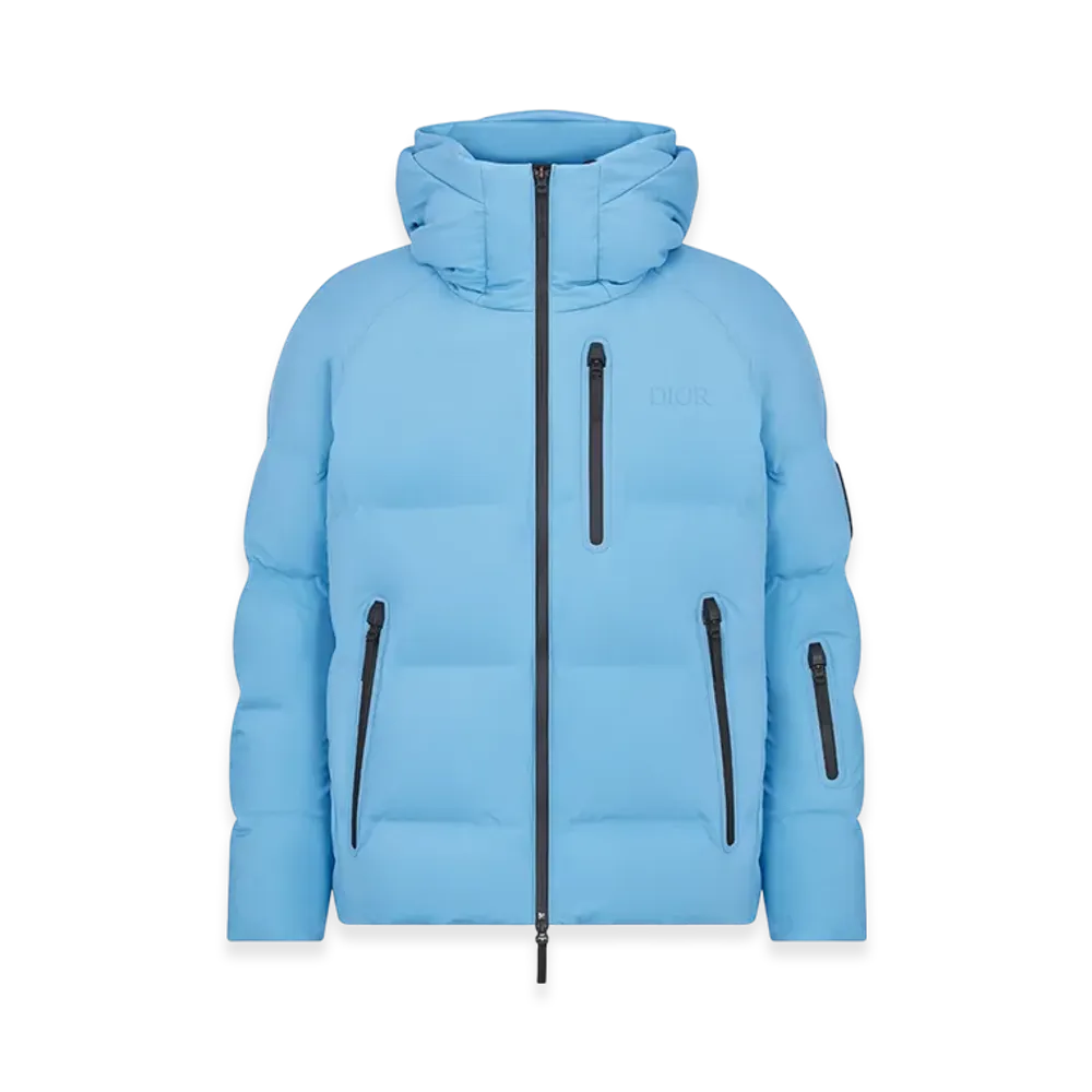 Dior Descente and Peter Doig Quilted Down Ski Jacket Technical Taffeta "Blue"