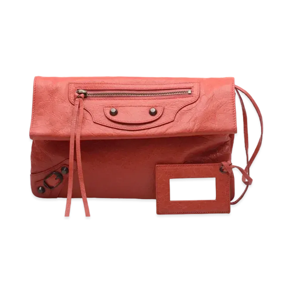 BALENCIAGA Handbag Lambskin "Red"