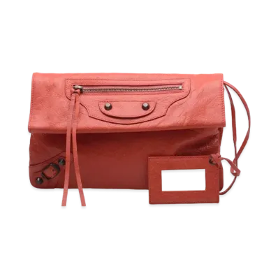 BALENCIAGA Handbag Lambskin "Red"