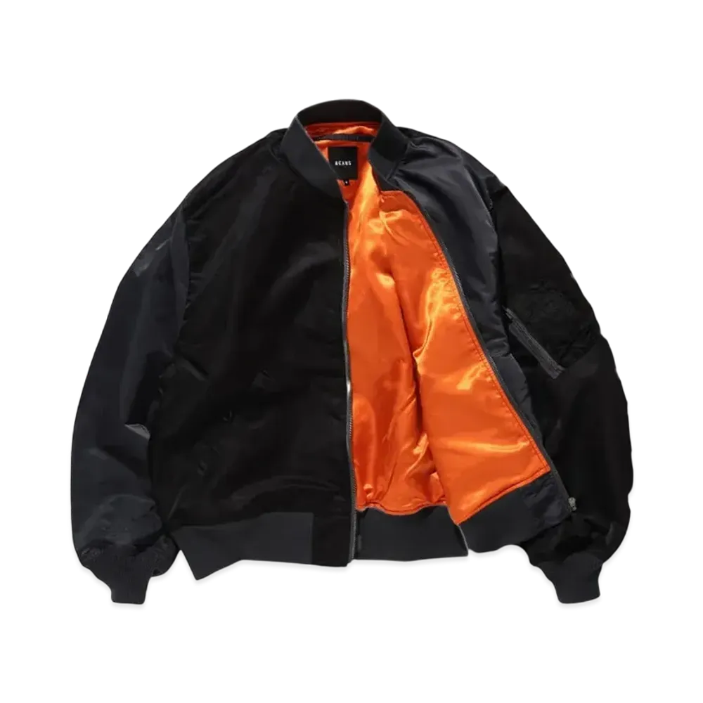 BEAMS Water Repellent Wide Fit Crazy MA-1 "Black"