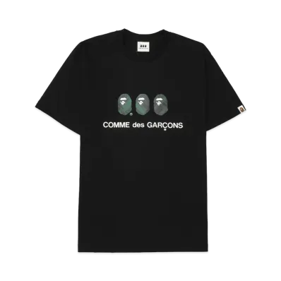 A BATHING APE x COMME des GARCONS CDG Osaka Bape Tee "Black"