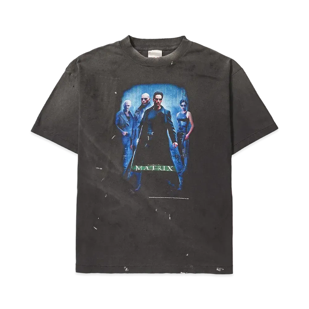 SAINT Mxxxxxx x THE MATRIX MTRX SS Tee The Matrix Green Logo "Black"