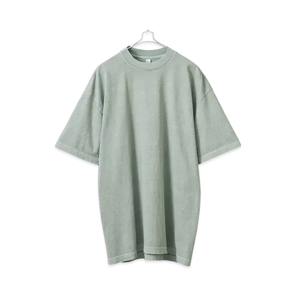 Los Angeles Apparel 6.5oz Pigment Dye Short Sleeve Crew Neck T-shirt "Dark Silver"