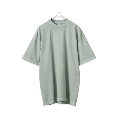 Los Angeles Apparel 6.5oz Pigment Dye Short Sleeve Crew Neck T-shirt "Dark Silver"