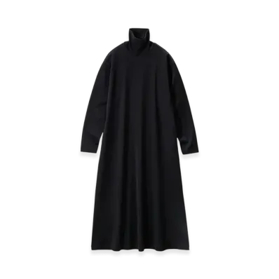 Graphpaper Brushed Mockrody High Neck Dress "Black"