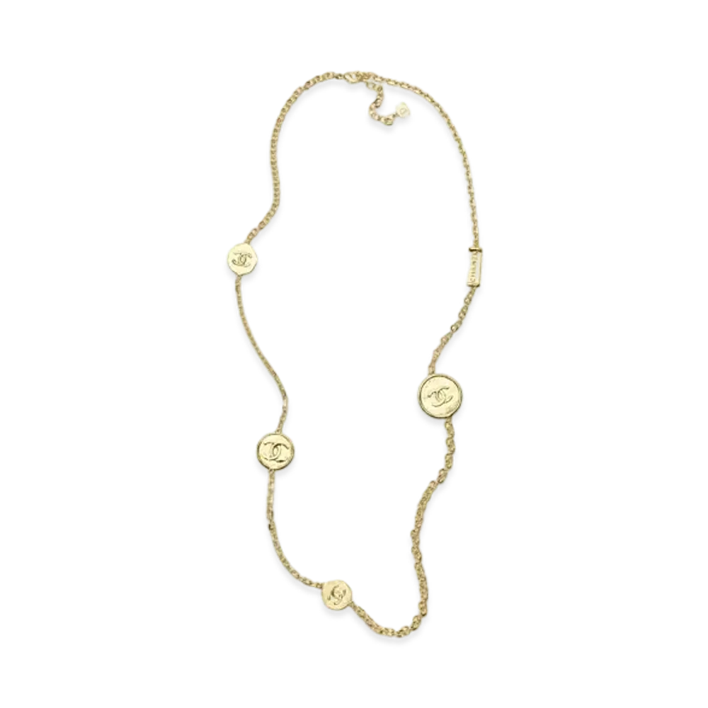 CHANEL Long Necklace Metal "Gold"